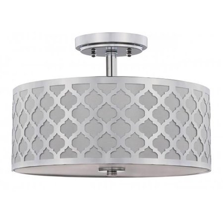 SAFAVIEH 15 in. dia. Kora Quatrefoil 3 Light Off White Flush Mount FLU4000C